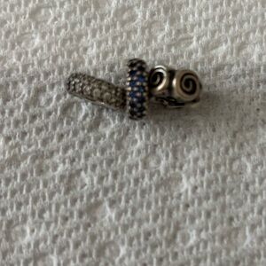Pandora Silver and blue and crystal Pandora spacers